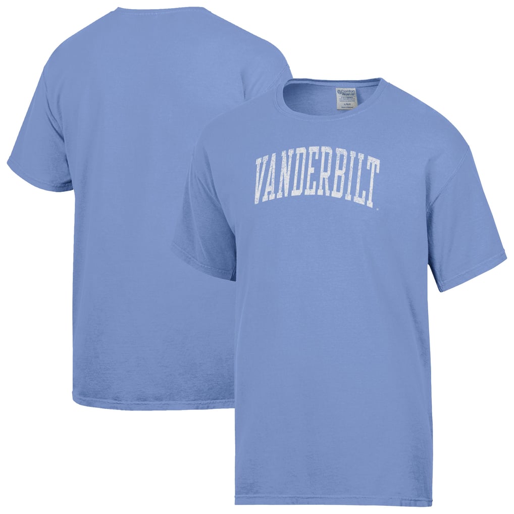  Vanderbilt Commodores Men's ComfortWash Distressed Arch T-Shirt - Light Blue